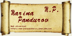 Marina Pandurov vizit kartica